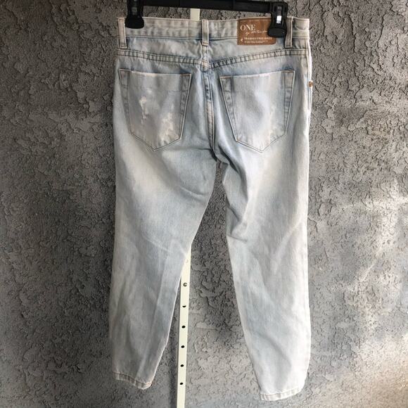 One Teaspoon Light Wash Trashed Freebird Jeans - Picture 5 of 5
